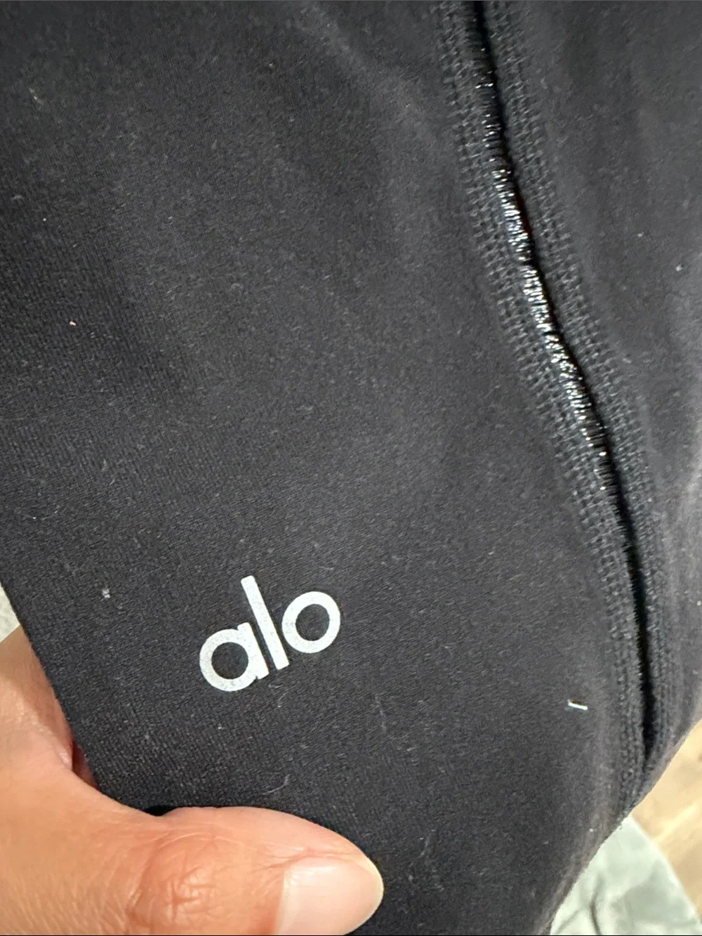 ALO Yoga Black Meashed detail cropped Leggings